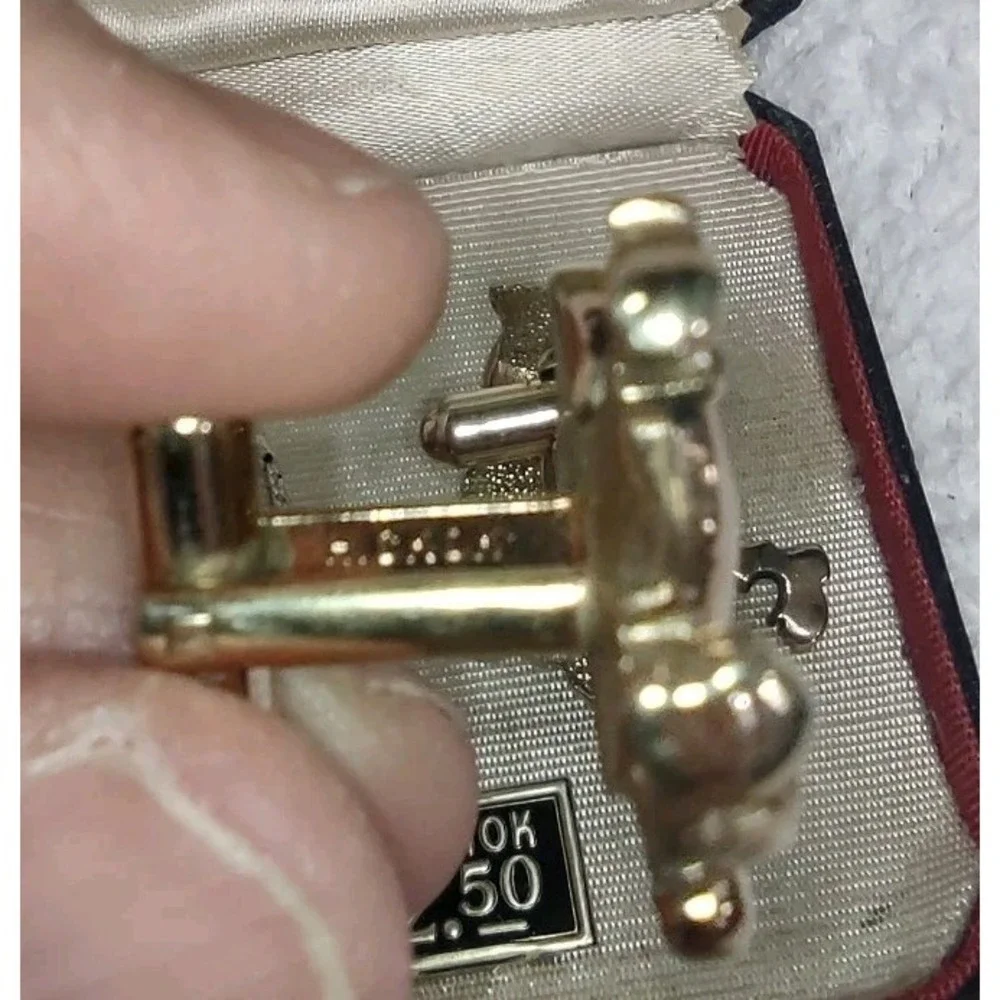 Golfer Caricature Vintage HICKOK USA Cuff Links